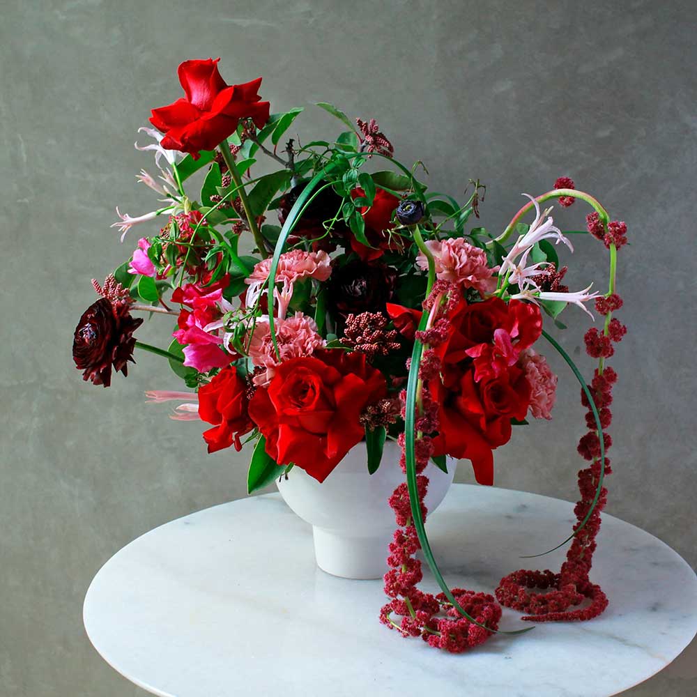 Flowerboy Project Valentine's Day Regal Reds Flower Arrangement