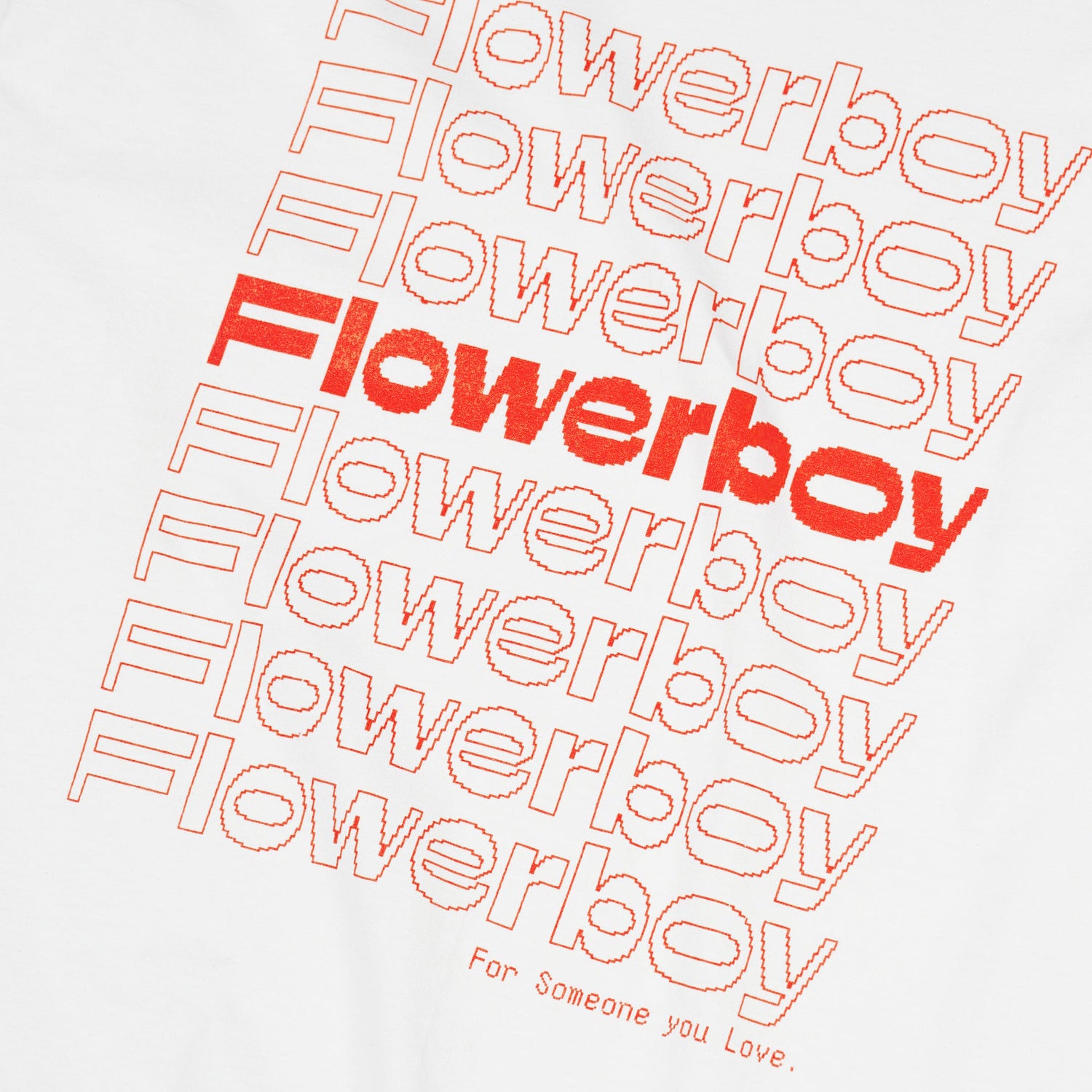 Flowerboy Project Long Sleeve Tee | White & Red