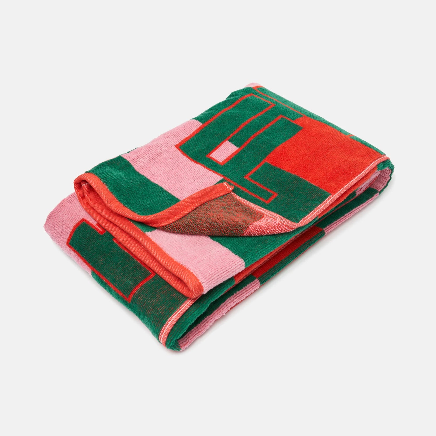 Flowerboy Project Beach Towel | Pink & Green