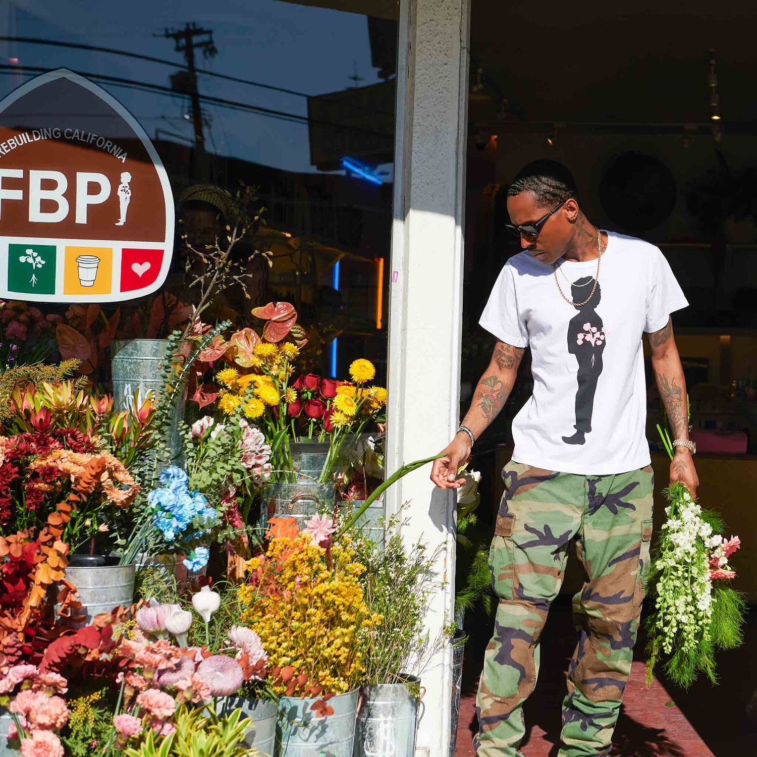 Flowerboy Project Ten Stems Collection Big Boy Tee | White
