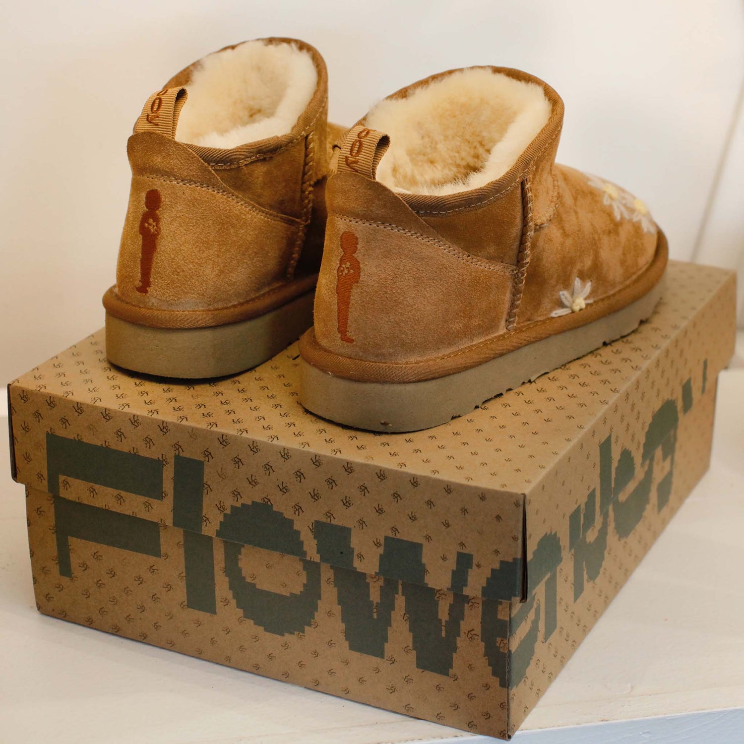 Flowerboy Project x Australia Luxe Collective Cosy Ultra Short Ugg Boot | Daisies