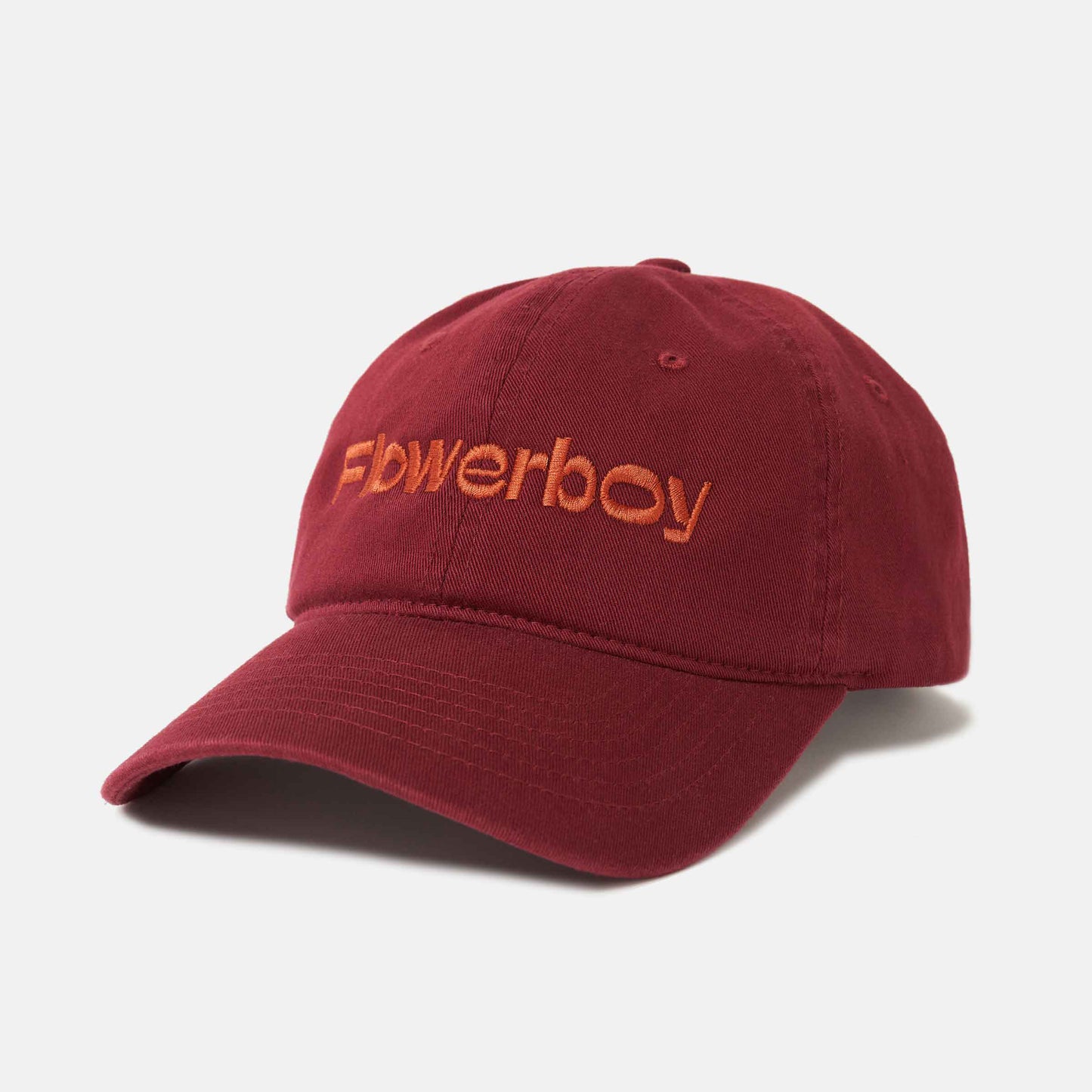 FLOWERBOY PROJECT EMBROIDERED DAD HAT | MAROON & ORANGE