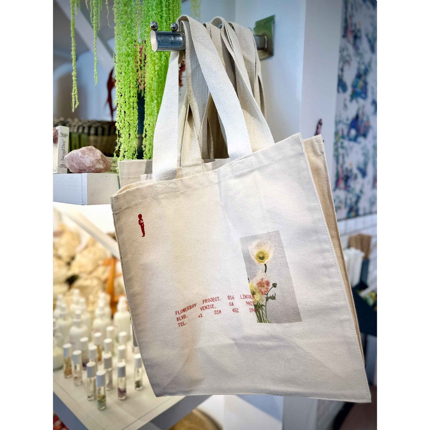 Flowerboy Project Canvas Tote Bag | Orange Poppy