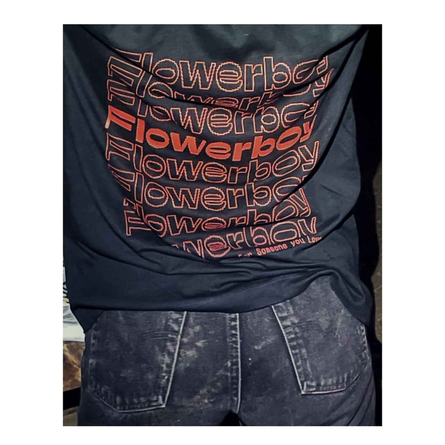 Flowerboy Project Black & Red Shop Tee Detail