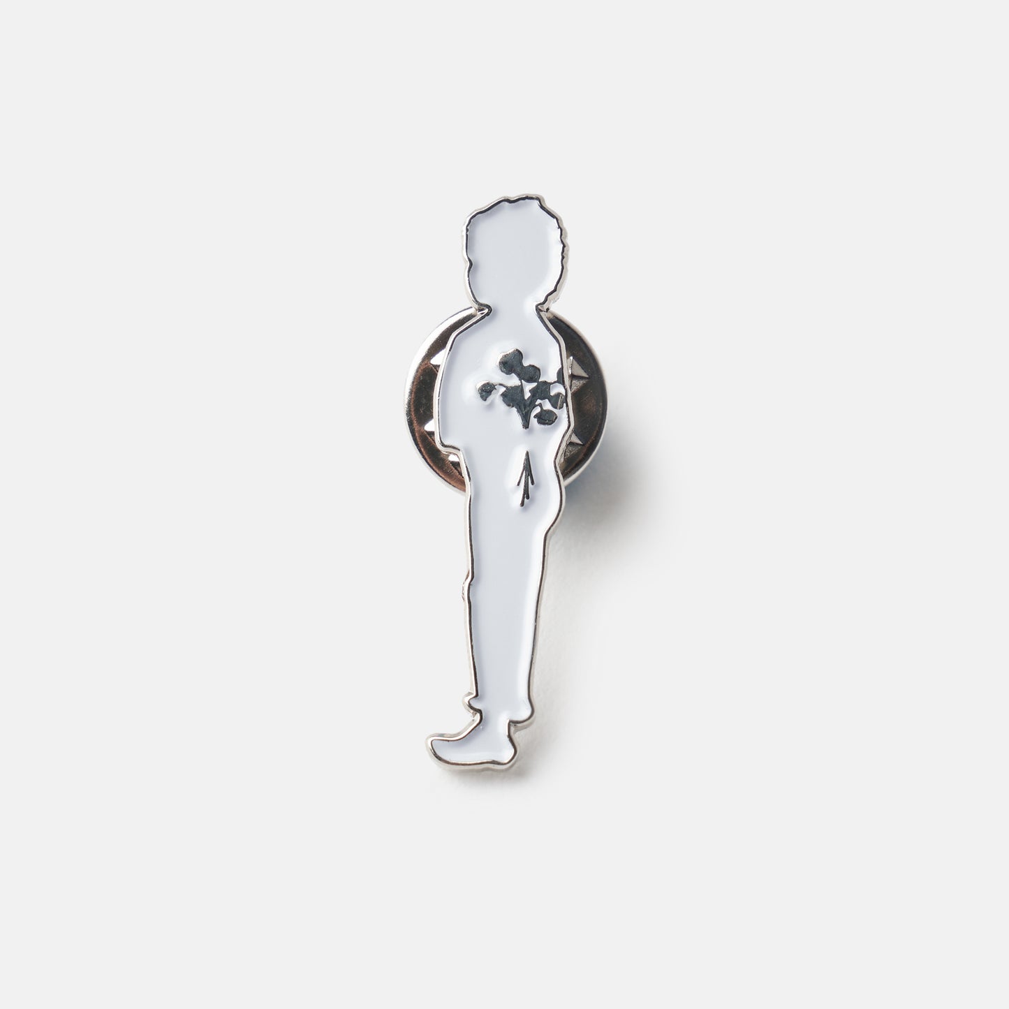 Flowerboy Enamel Pin | White - Front