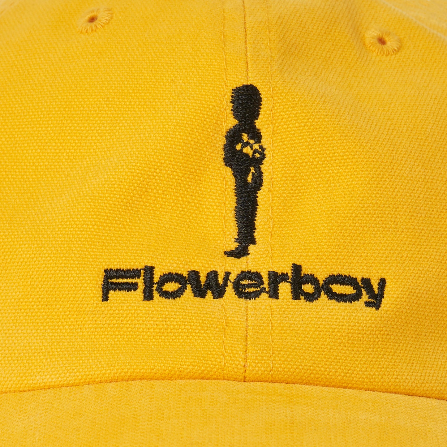 Flowerboy Project Yellow Dad Hat Front Detail