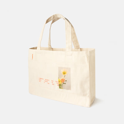 Flowerboy Project Canvas Tote Bag | Orange Poppy