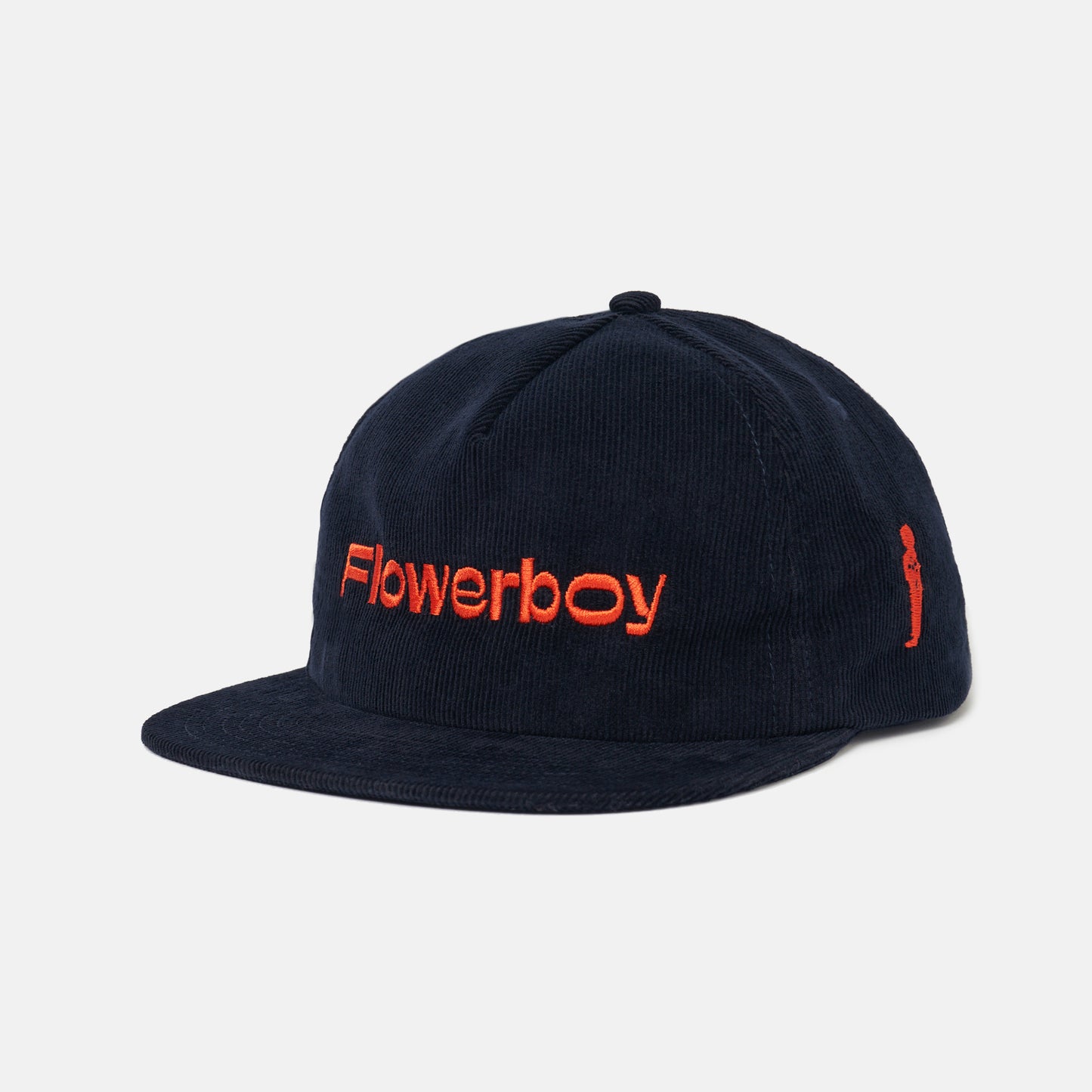 FLOWERBOY PROJECT EMBROIDERED LOGO DAD HAT NAVY & ORANGE - Front