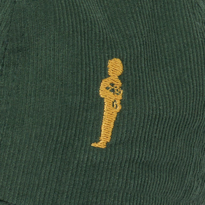 FLOWERBOY PROJECT EMBROIDERED CORDUROY CAP | GREEN - Side Detail